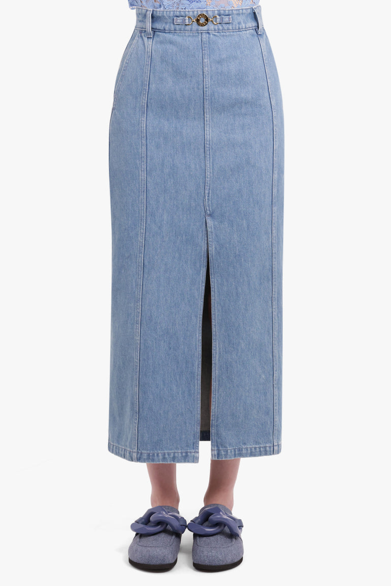 PATOU RTW Jewel Pencil Skirt | Ice Blue