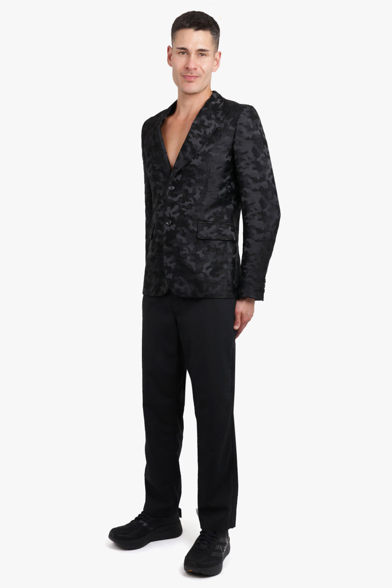 COMME DES GARCONS HOMME PLUS RTW Jacquard Cloth Blazer | Black