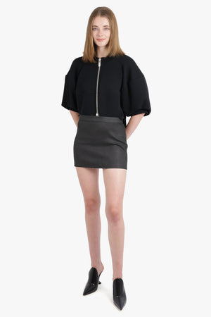 RICK OWENS RTW Gonna Denim Mini Skirt | Black