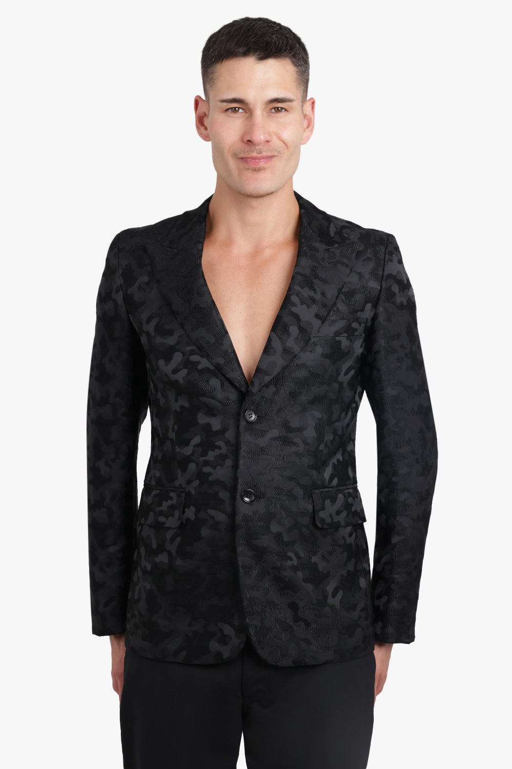 COMME DES GARCONS HOMME PLUS RTW Jacquard Cloth Blazer | Black