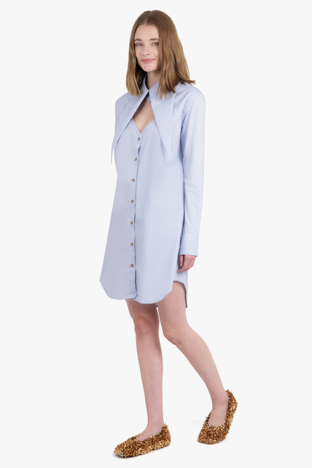 VIVIENNE WESTWOOD RTW HEART SHIRT DRESS | Blue