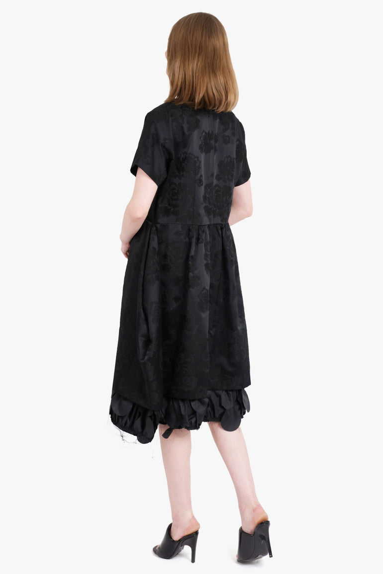 COMME DES GARCONS RTW Floral Pattern Jacquard Dress | Black