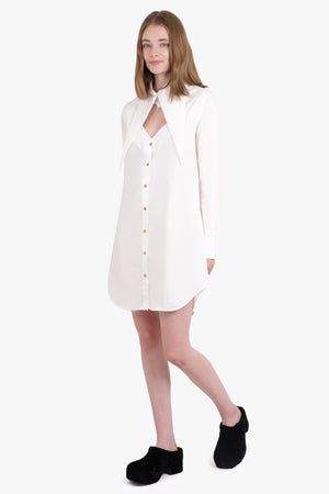 VIVIENNE WESTWOOD RTW HEART SHIRT DRESS | White