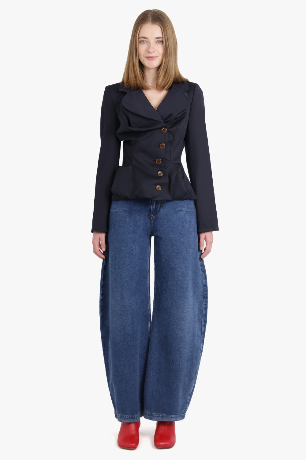 VIVIENNE WESTWOOD RTW Drunken Tailored L/S Jacket | Navy