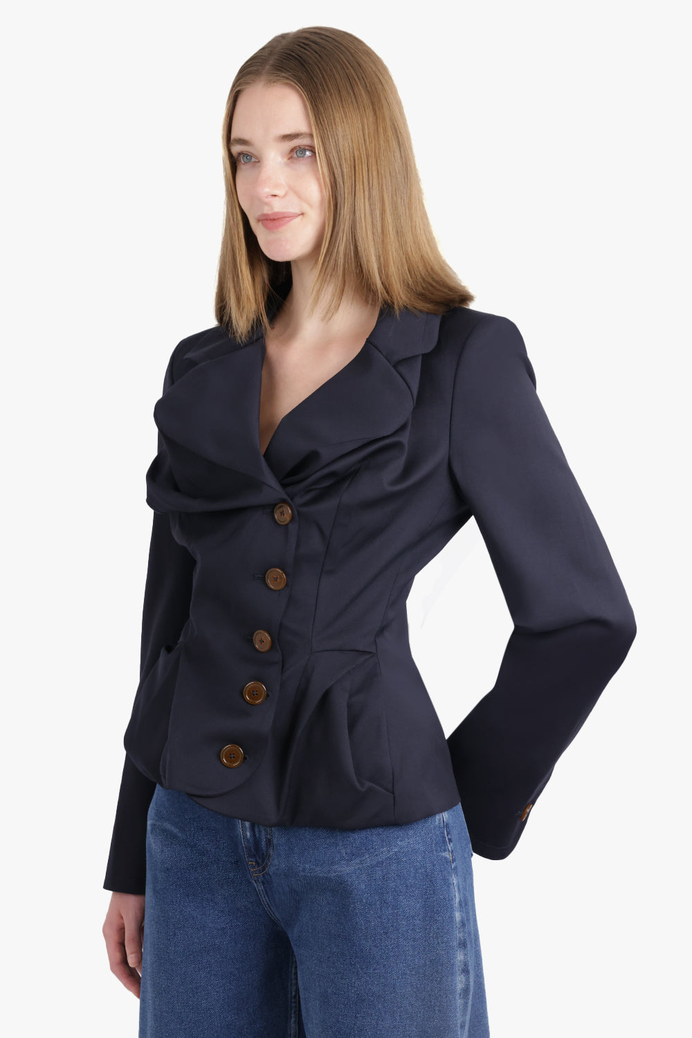 VIVIENNE WESTWOOD RTW Drunken Tailored L/S Jacket | Navy