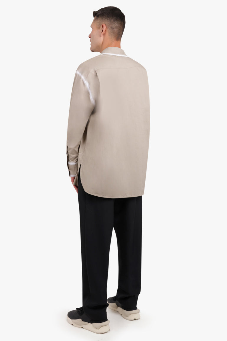 MM6 BY MAISON MARGIELA RTW Poplin Cotton Shirt | Taupe