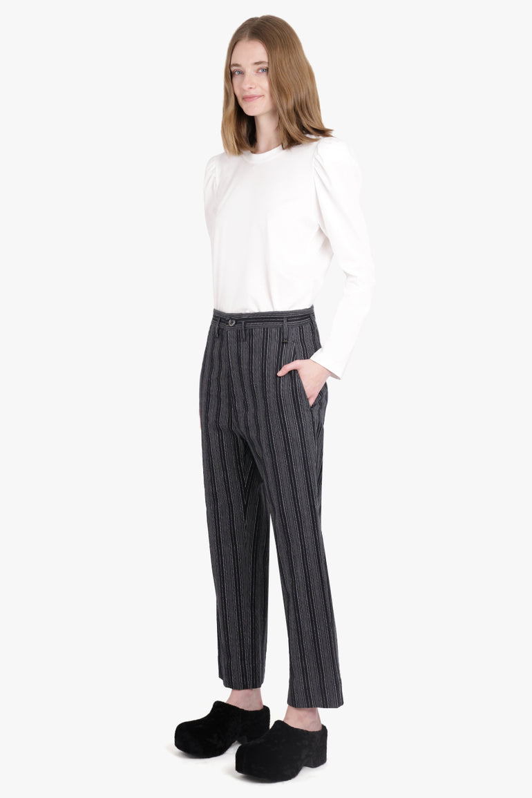 VIVIENNE WESTWOOD RTW M CROPPED CRUISE TROUSERS | Black/Grey