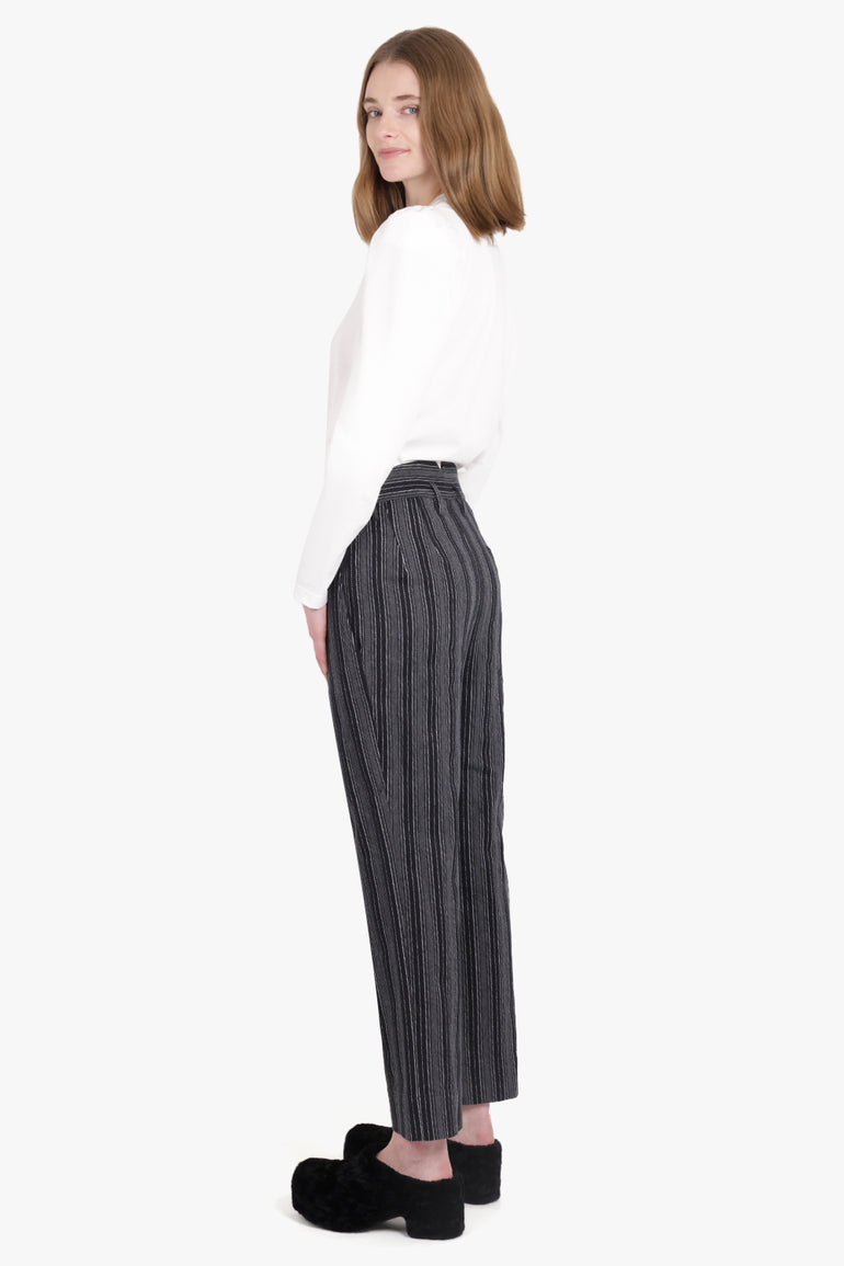 VIVIENNE WESTWOOD RTW M CROPPED CRUISE TROUSERS | Black/Grey