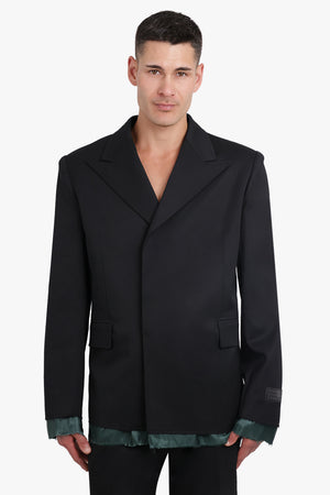 MM6 BY MAISON MARGIELA RTW Shirt Detail Blazer Jacket | Black