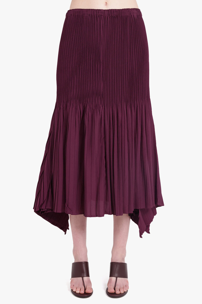 COLVILLE RTW Delphi Pleat Drape Midi Skirt | Mulberry Purple