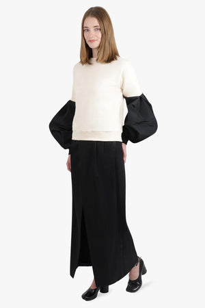 MM6 BY MAISON MARGIELA RTW Split Front Maxi Skirt | Black