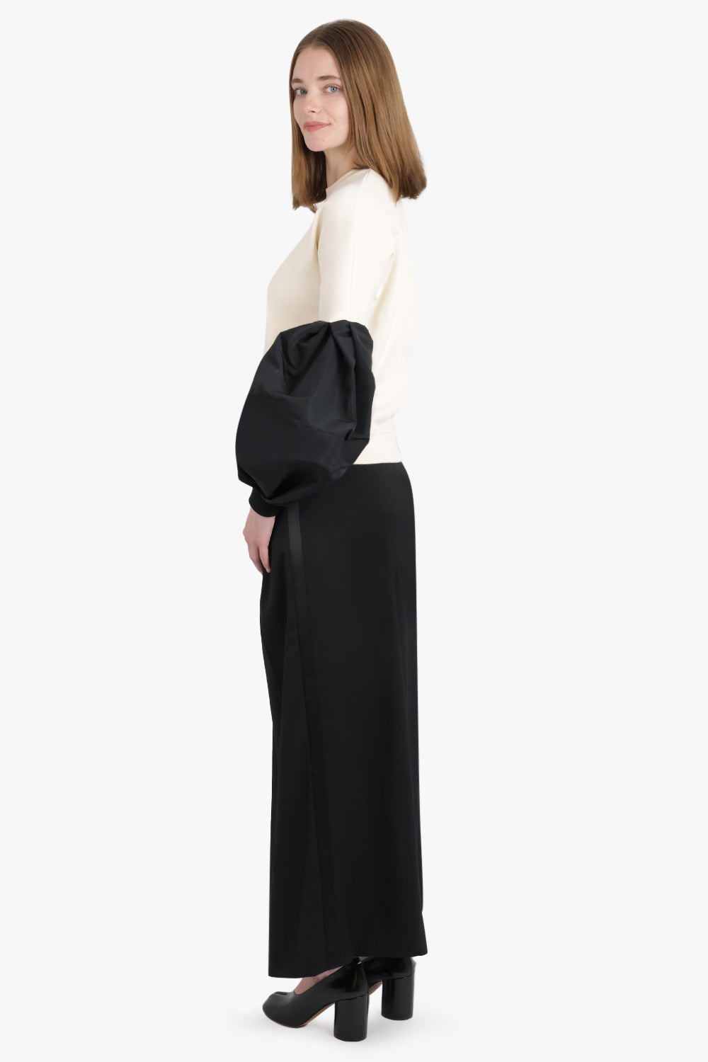 MM6 BY MAISON MARGIELA RTW Split Front Maxi Skirt | Black