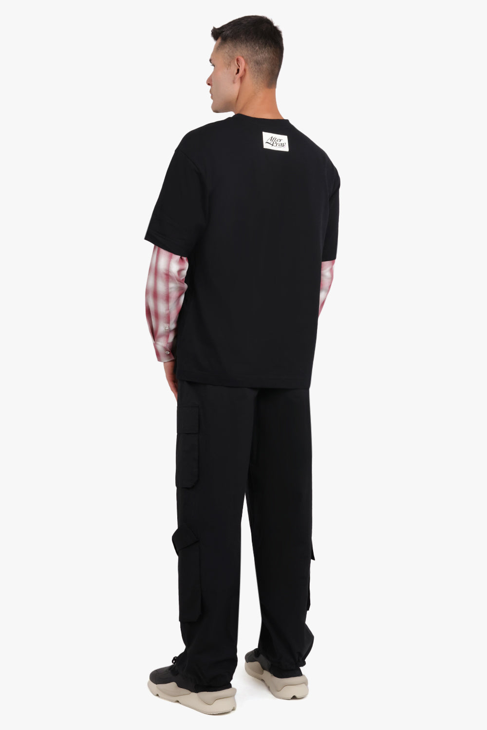 AFTER PRAY RTW Layer L/S Shirt Sleeve T-Shirt | Black/Check