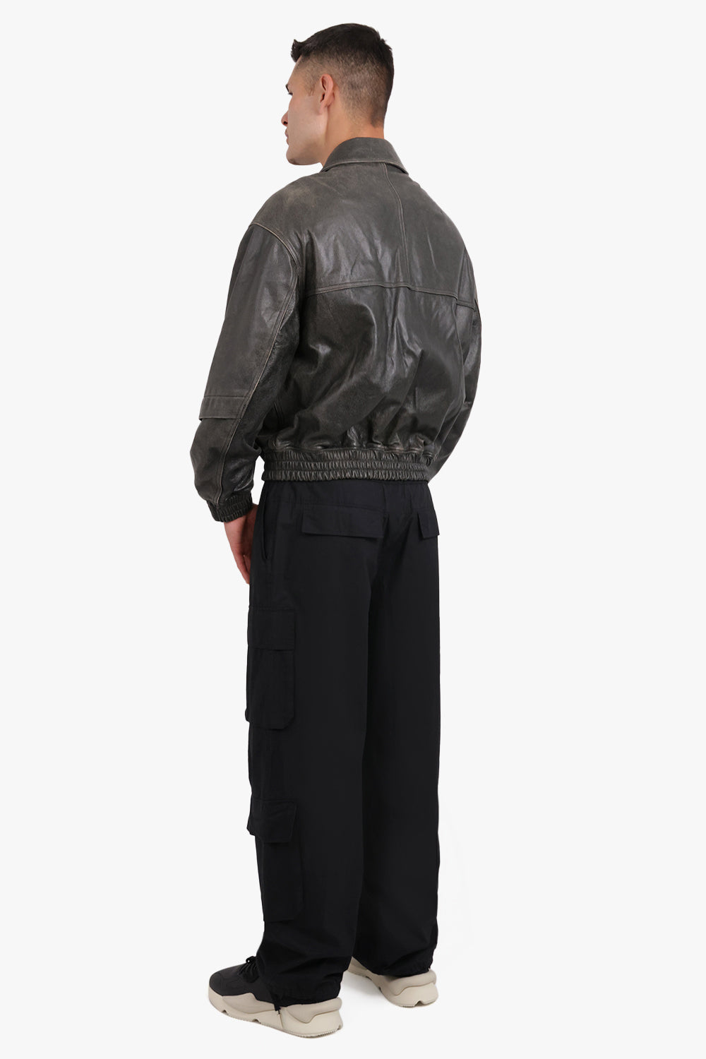 AFTER PRAY RTW OVERSIZED LEATHER BLOUSON | BLACK