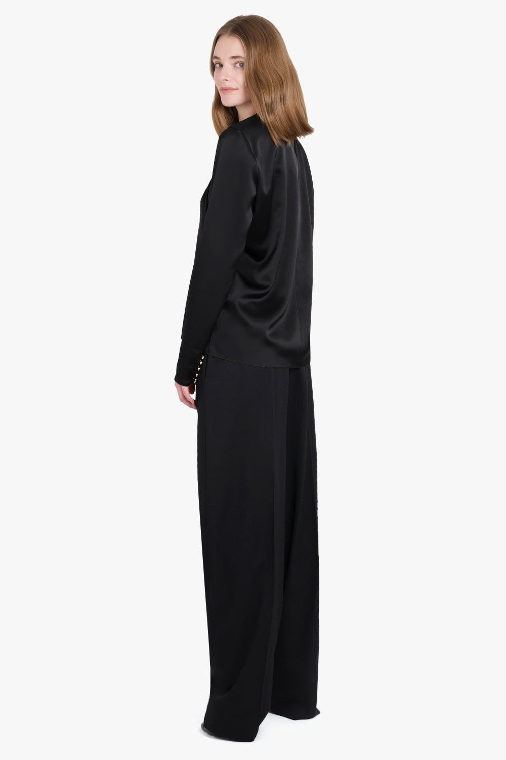 LANVIN RTW Draped Long Sleeve Top | Black