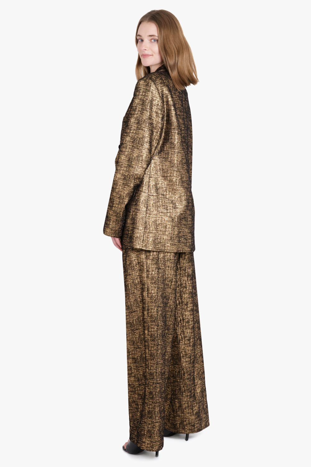 DRIES VAN NOTEN RTW Low Waist Pleat Trouser | Gold