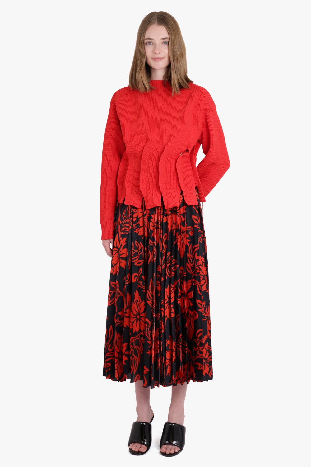 SACAI RTW Knit Pullover | Red