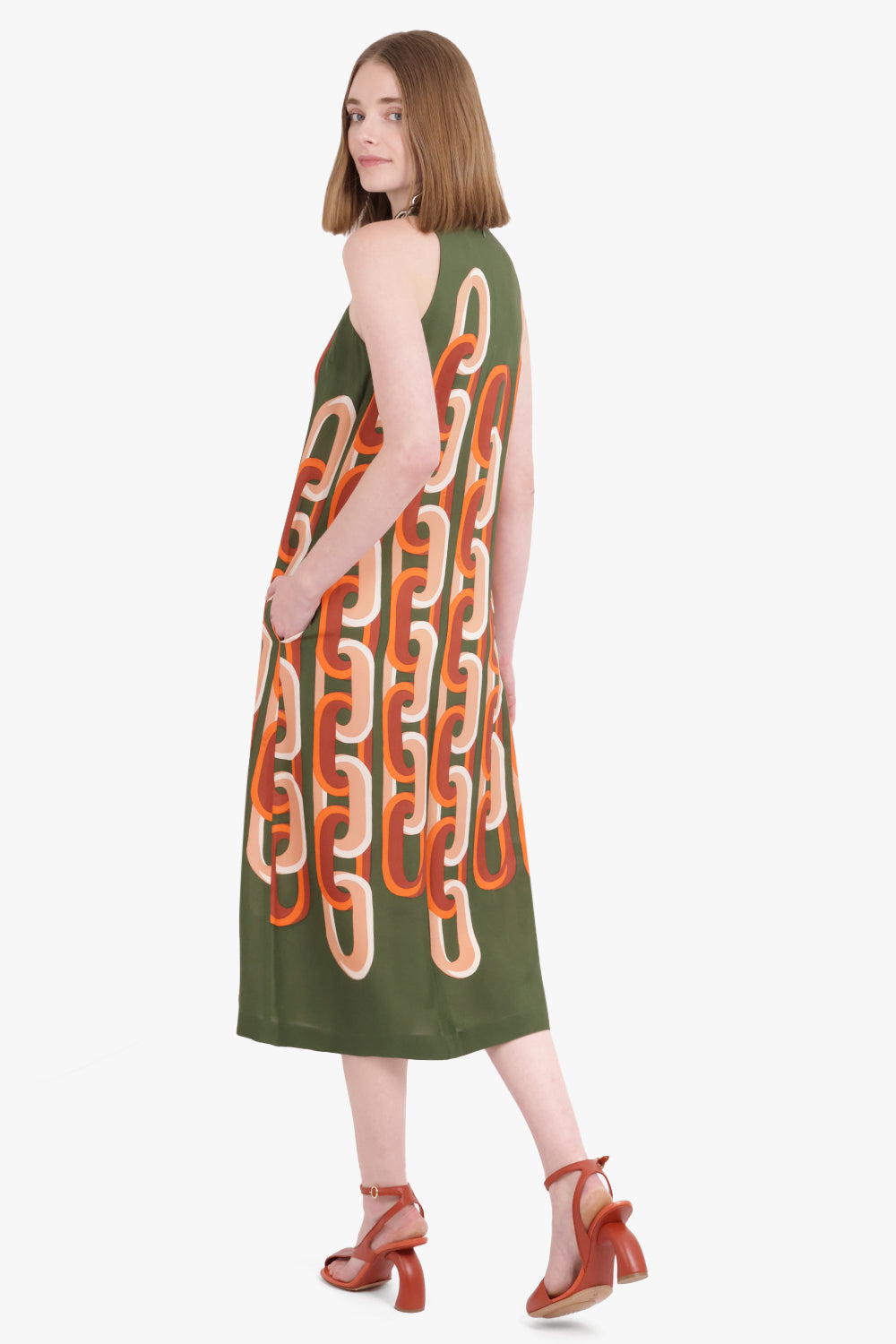 LA DOUBLEJ RTW Racer S/Less Print Midi Dress | Prometheus Placée