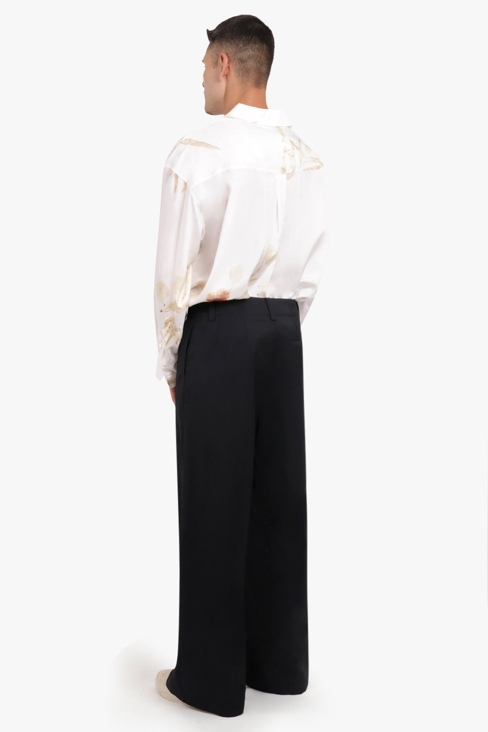 FENG CHEN WANG RTW SLASHING ORGANZA TROUSERS | BLACK