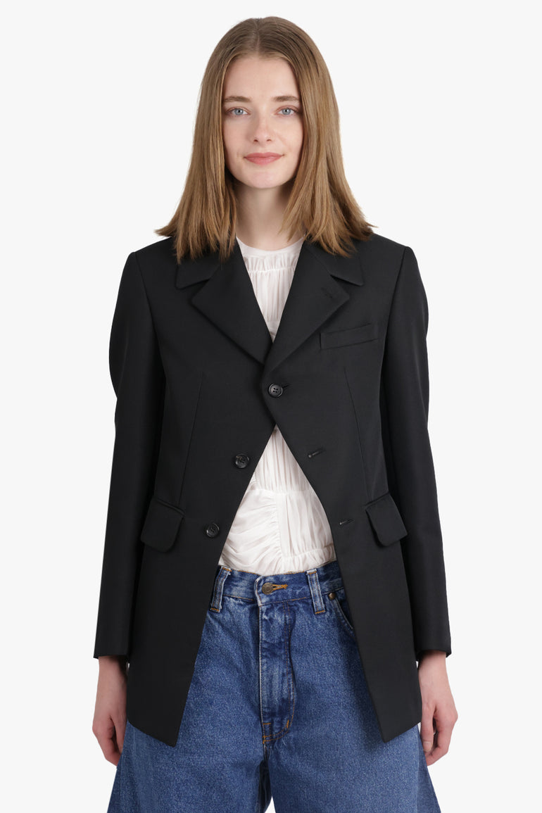 COMME DES GARCONS RTW Single Breasted Coat Style Jacket | Black