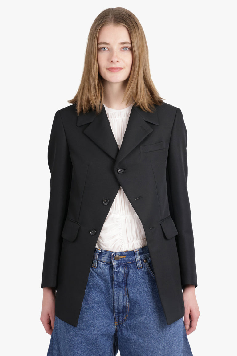 COMME DES GARCONS RTW Single Breasted Coat Style Jacket | Black