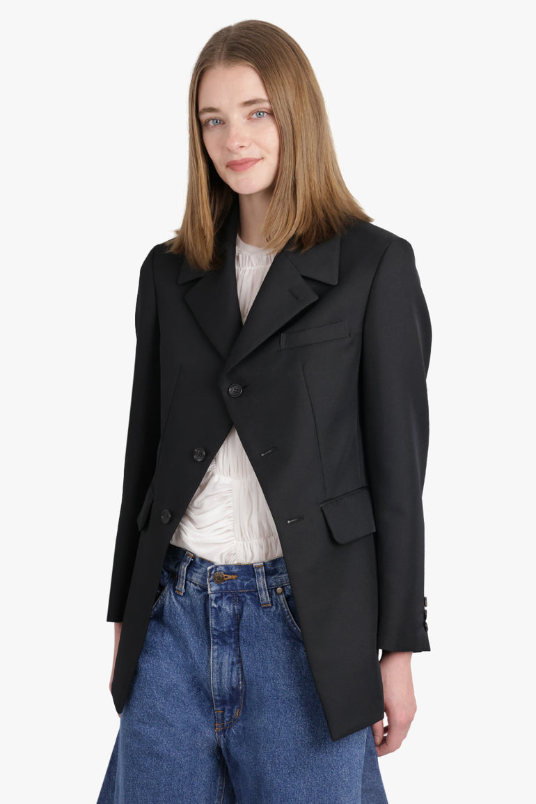 COMME DES GARCONS RTW Single Breasted Coat Style Jacket | Black