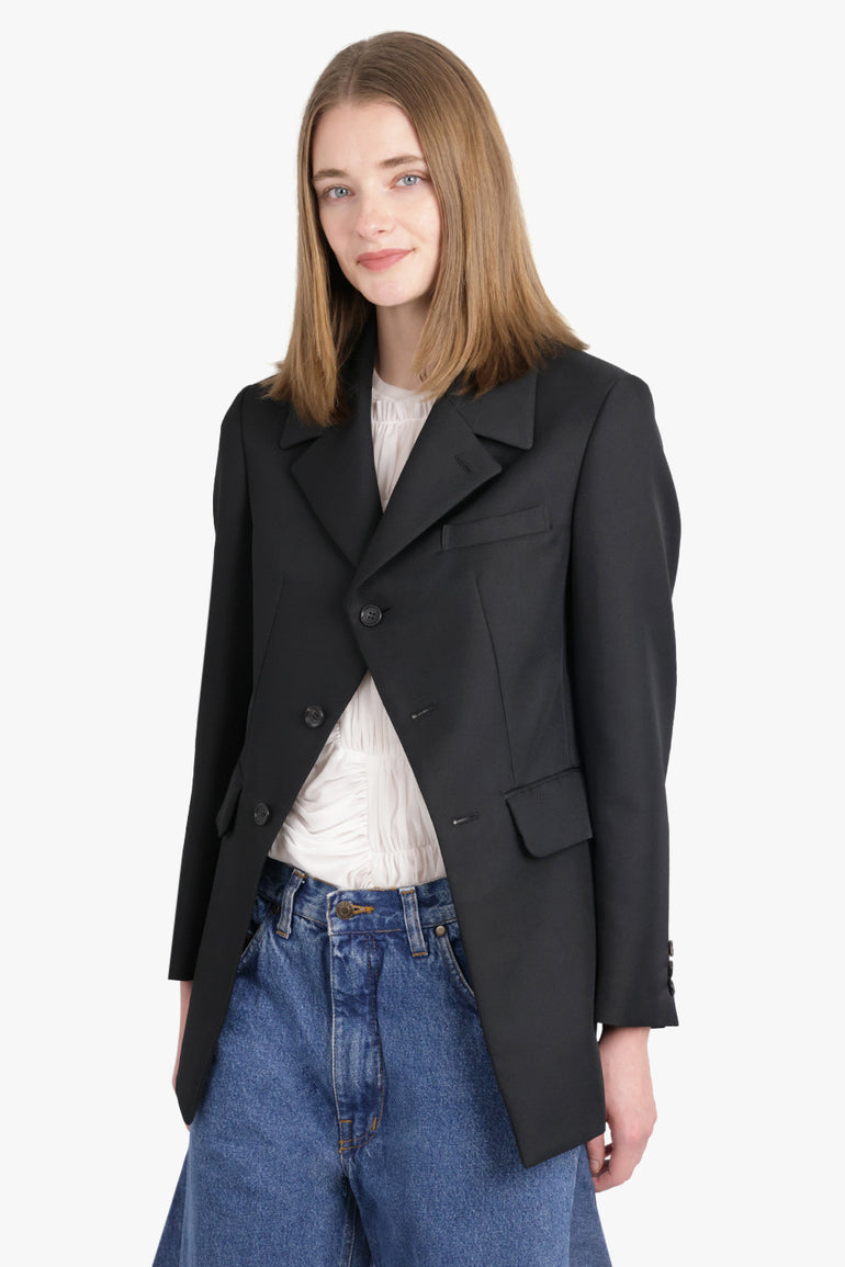 COMME DES GARCONS RTW Single Breasted Coat Style Jacket | Black