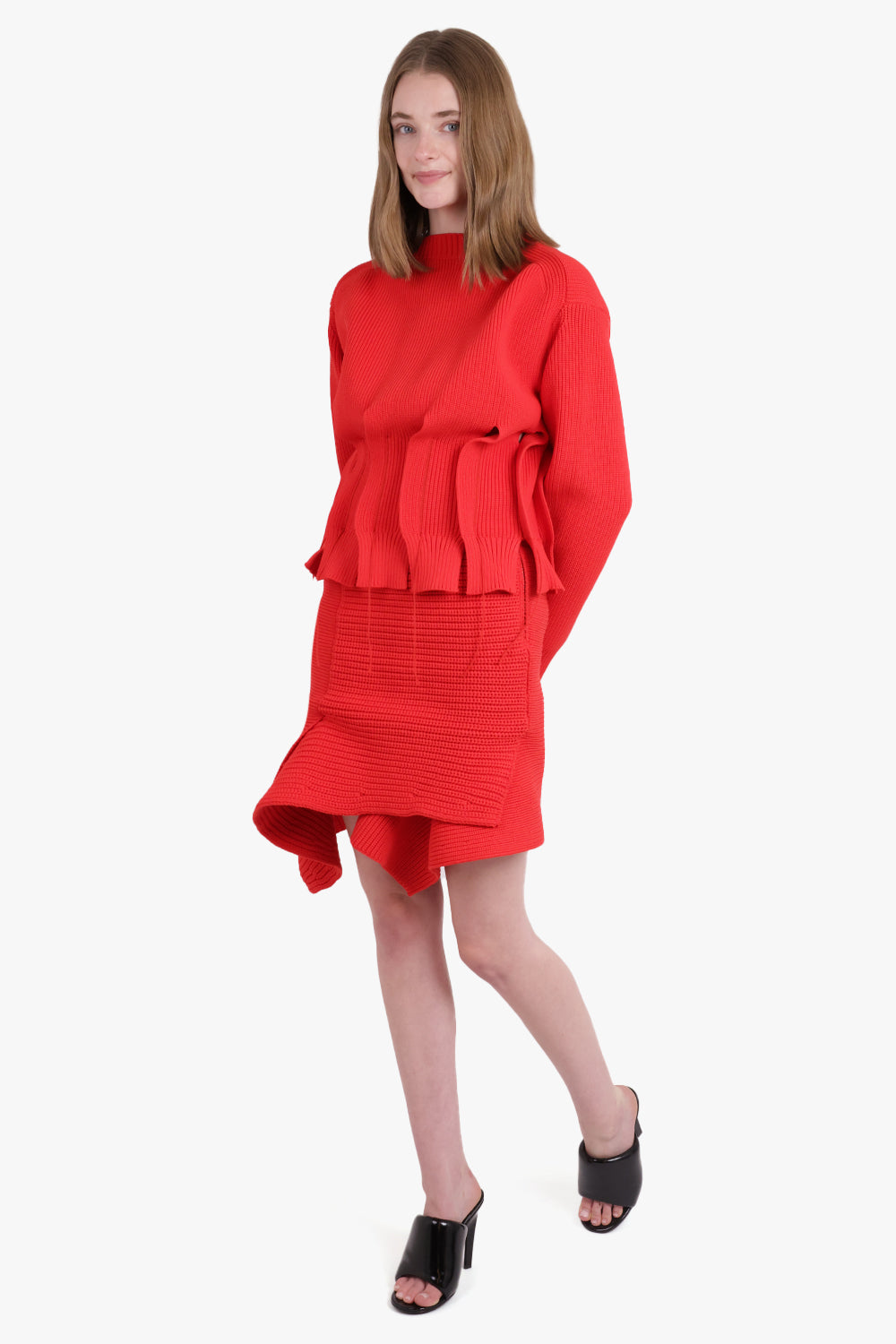 SACAI RTW Knit Skirt | Red