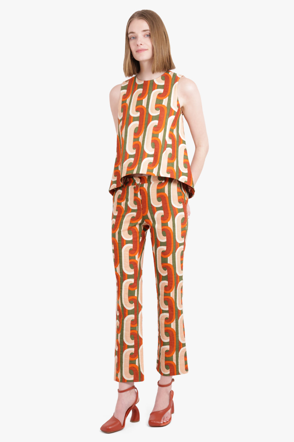 LA DOUBLEJ RTW 24/7 Cropped Print Pant | Prometheus