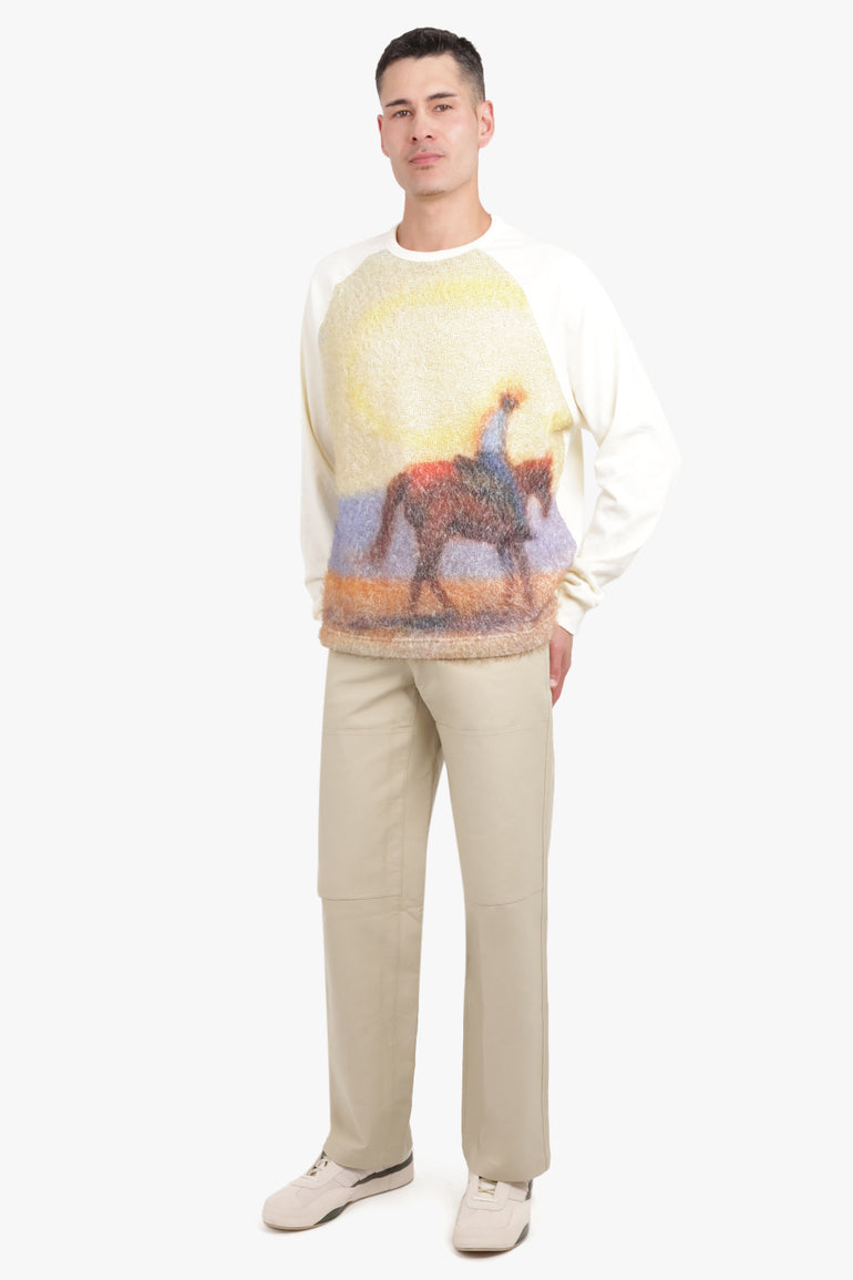 AFTER PRAY RTW Horse Print Raglan L/S Sweatshirt | Multi