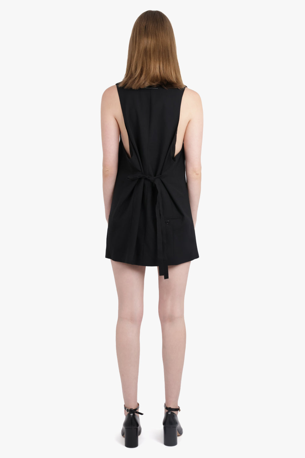 MM6 BY MAISON MARGIELA RTW Long Length Vest Mini Dress | Black