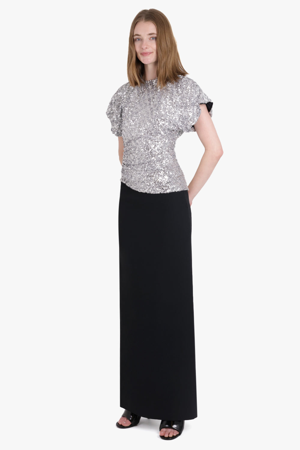 NINA RICCI RTW Long Cady Pencil Skirt | Black