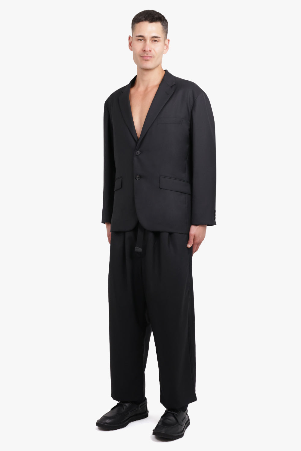 COMME DES GARCONS HOMME RTW Cropped Tapered Pant | Black