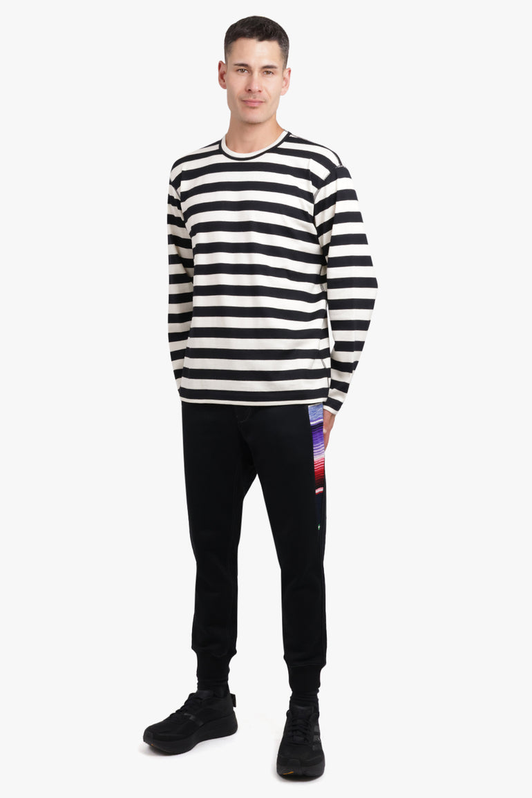 JUNYA WATANABE RTW Stripe Print L/S T-Shirt | Black/White