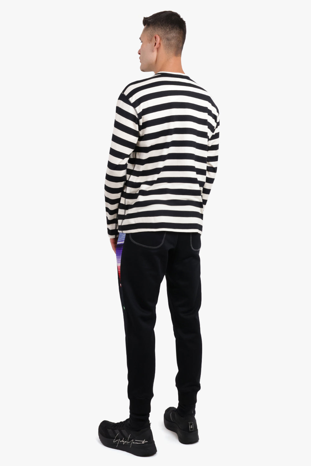 JUNYA WATANABE RTW Stripe Print L/S T-Shirt | Black/White