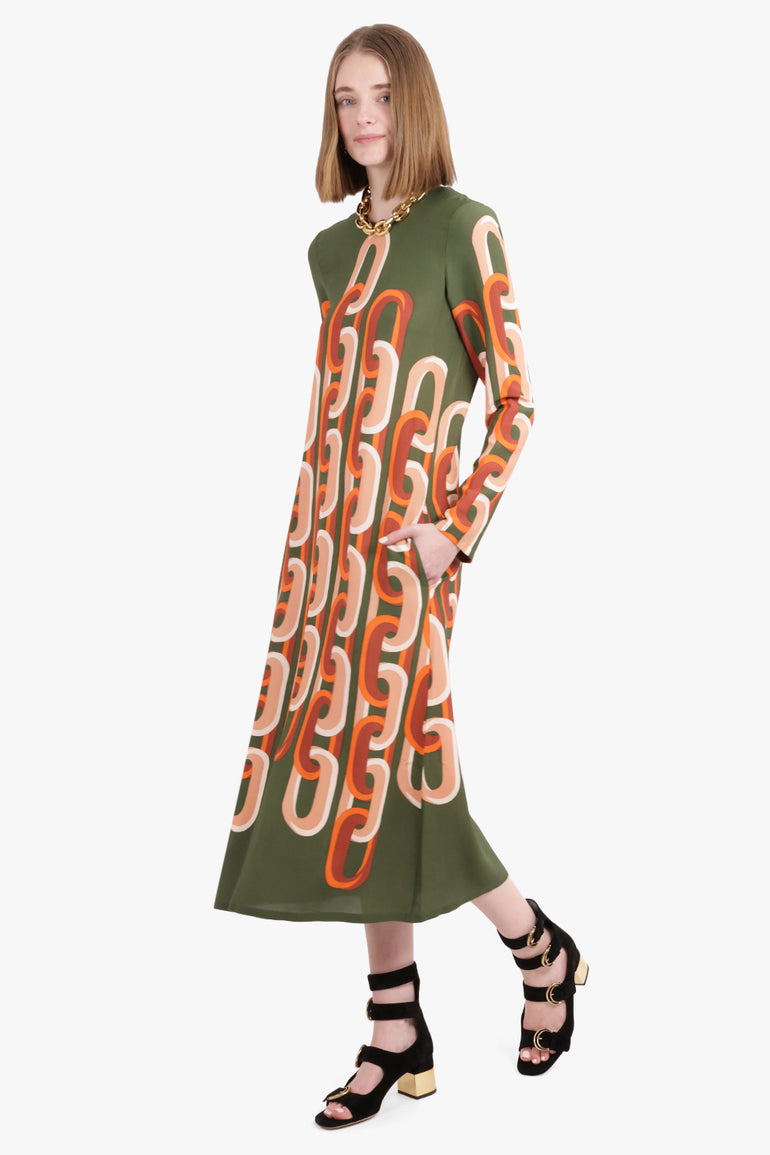 LA DOUBLEJ RTW Swing Print L/S Maxi Dress | Prometheus Placée