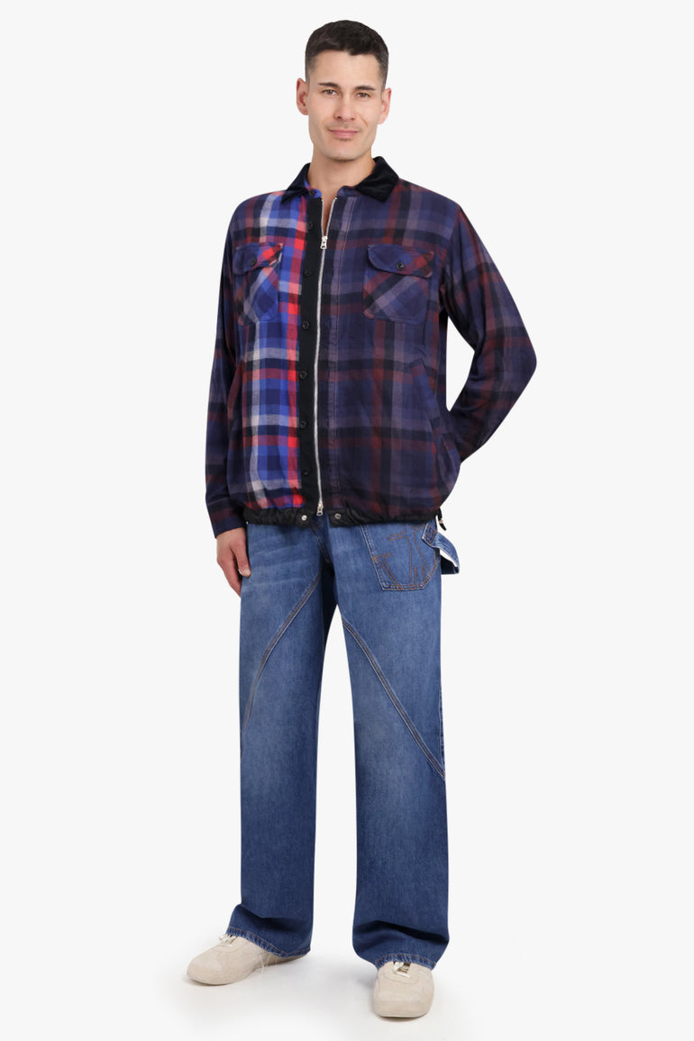 SACAI RTW PLAID SHIRT | NAVY