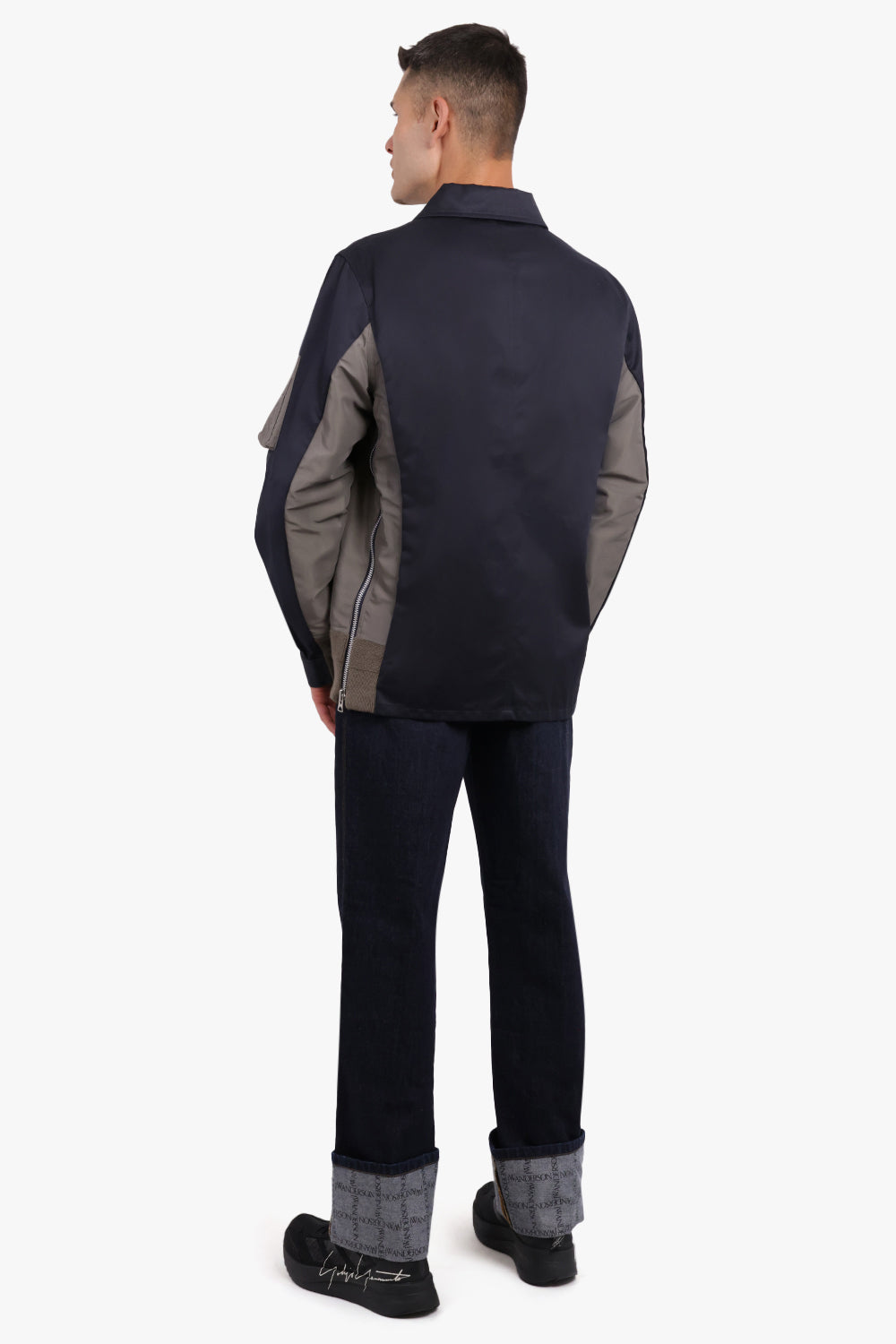 SACAI RTW COTTON CHINO X NYLON TWILL BLOUSON | NAVY/TAUPE