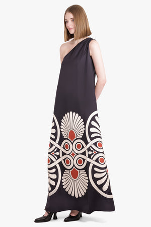 LA DOUBLEJ RTW Roy One Shoulder Print Maxi Dress | Medallion Placée