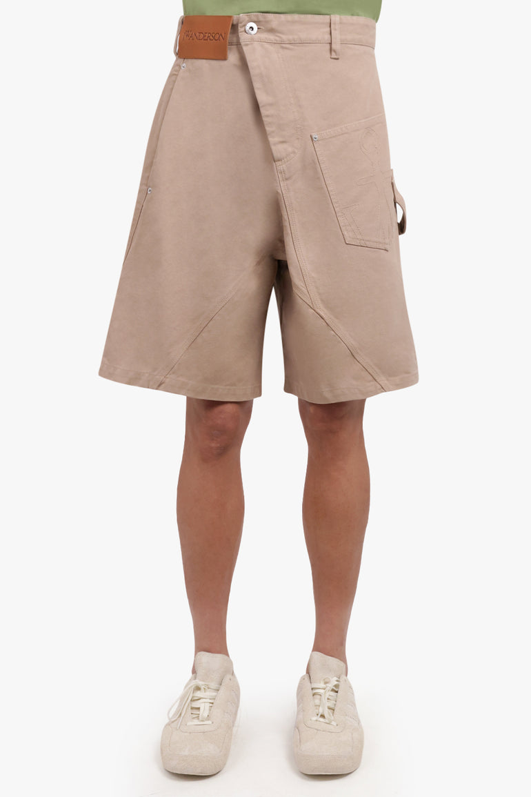 JW ANDERSON RTW Twist Front Workwear Short | Caramel