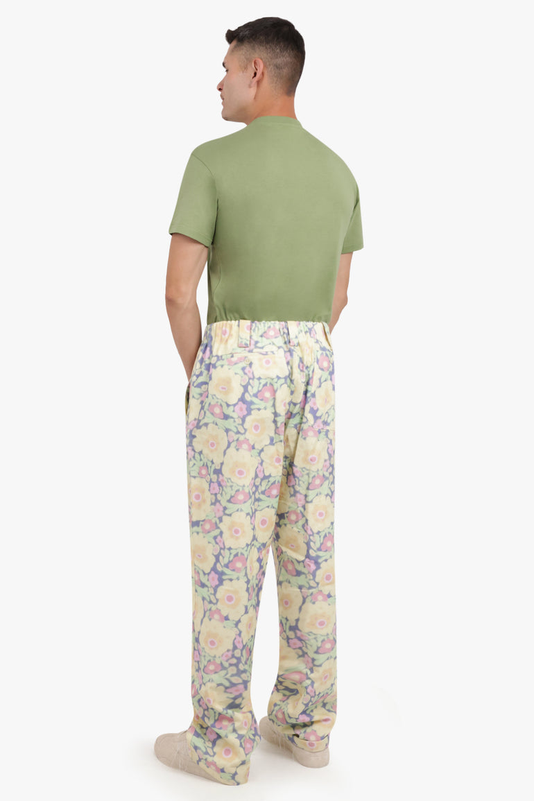 JACQUEMUS RTW LE PANTALON TAIOLO | YELLOW FLOWERS