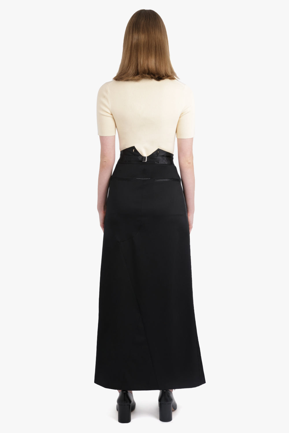 MM6 BY MAISON MARGIELA RTW Split Front Maxi Skirt | Black