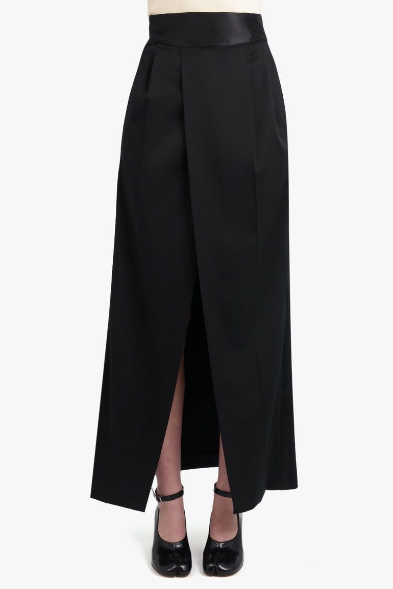 MM6 BY MAISON MARGIELA RTW Split Front Maxi Skirt | Black