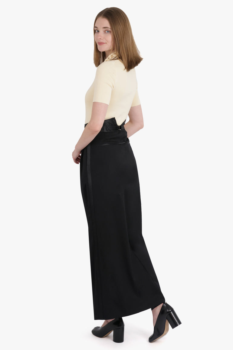 MM6 BY MAISON MARGIELA RTW Split Front Maxi Skirt | Black