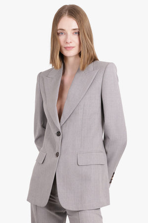 Tailored Single Breasted Jacket | Swan Grey