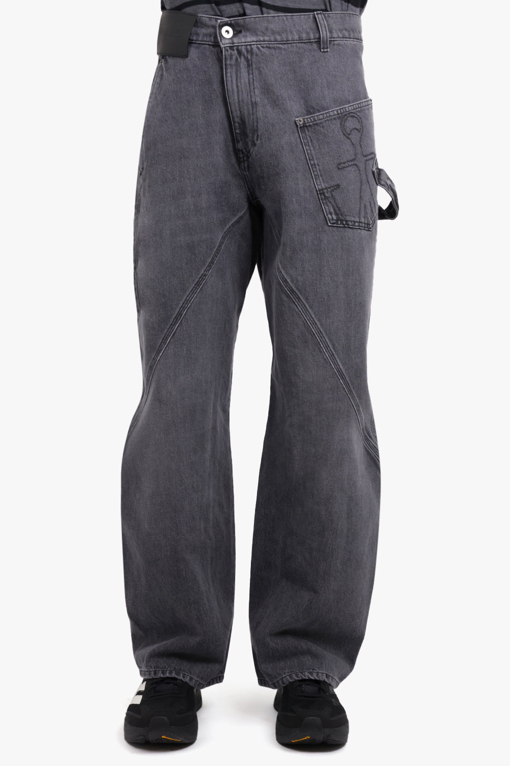 JW ANDERSON RTW Twist Workwear Logo Jean Pant | Washed Grey