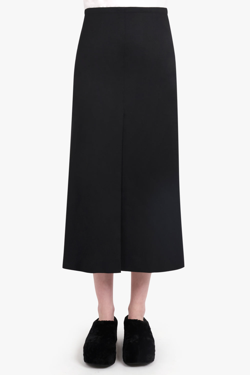 MM6 BY MAISON MARGIELA RTW Front Slit Midi Skirt | Black