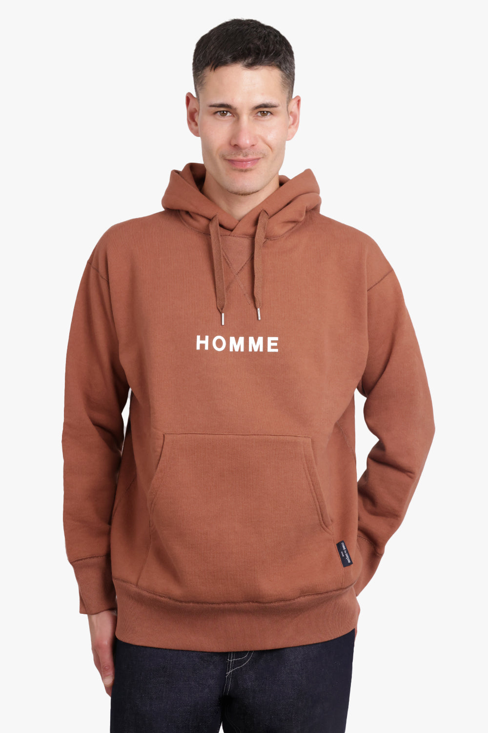 COMME DES GARCONS HOMME RTW HOMME LOGO HOODIE | BROWN