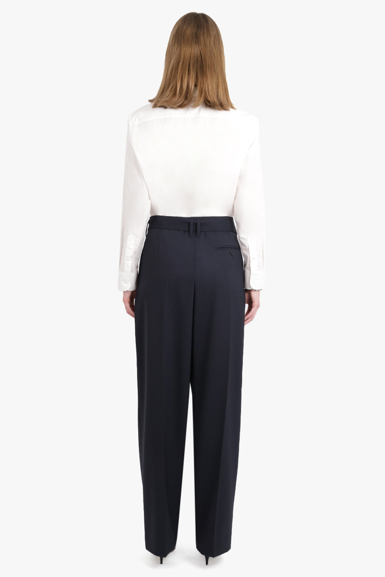 THE ROW RTW Lonan Straight Leg Pant | Navy