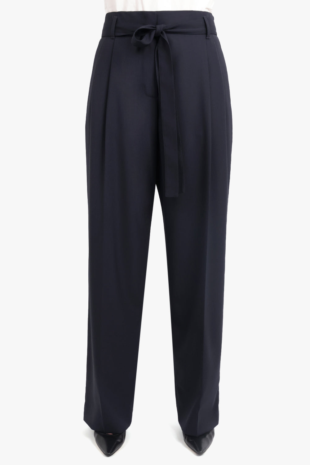 THE ROW RTW Lonan Straight Leg Pant | Navy